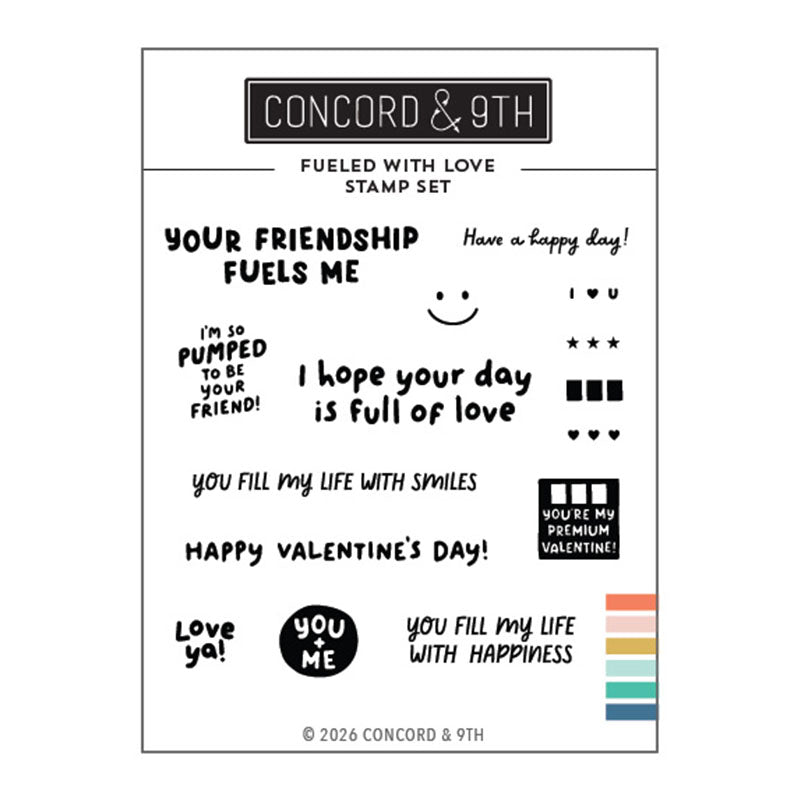Concord & 9th Clear Stamps Fueled With Love