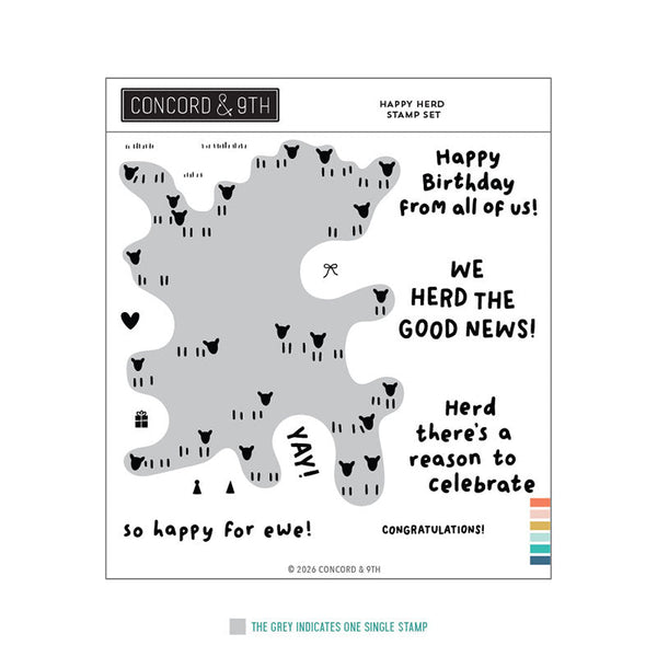 Concord & 9th Clear Stamps Happy Herd