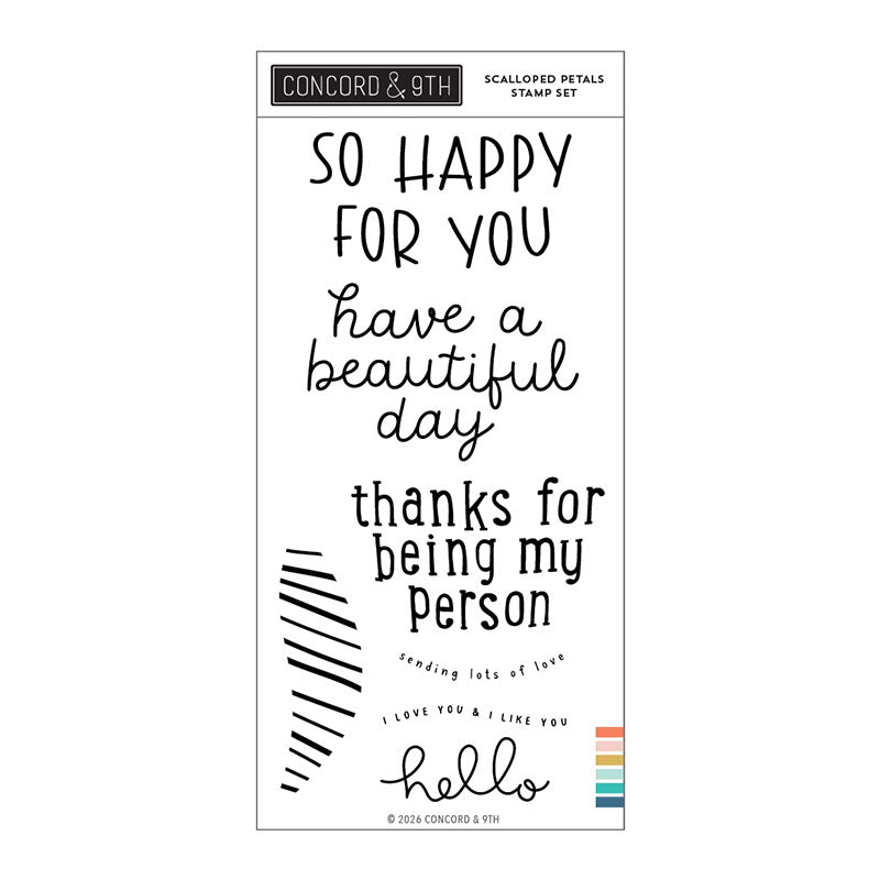 Concord & 9th Clear Stamps Scalloped Petals