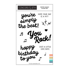 Concord & 9th Clear Stamps Retro Radio