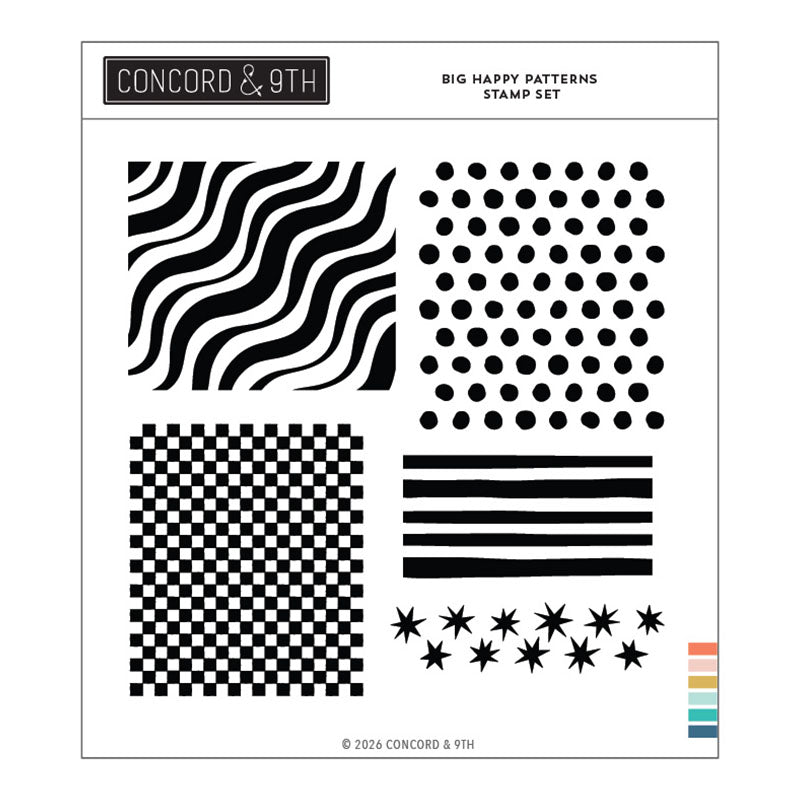 Concord & 9th Clear Stamps Big Happy Patterns