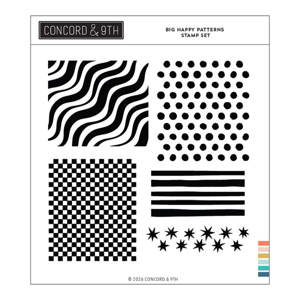 Concord & 9th Clear Stamps Big Happy Patterns
