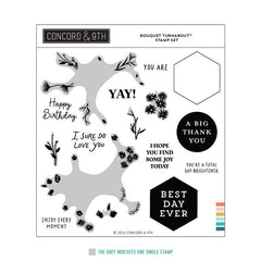 Concord & 9th Clear Stamps Bouquet Turnabout
