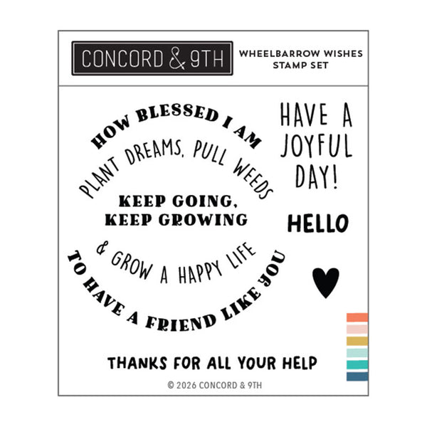 Concord & 9th Clear Stamps Wheelbarrow Wishes