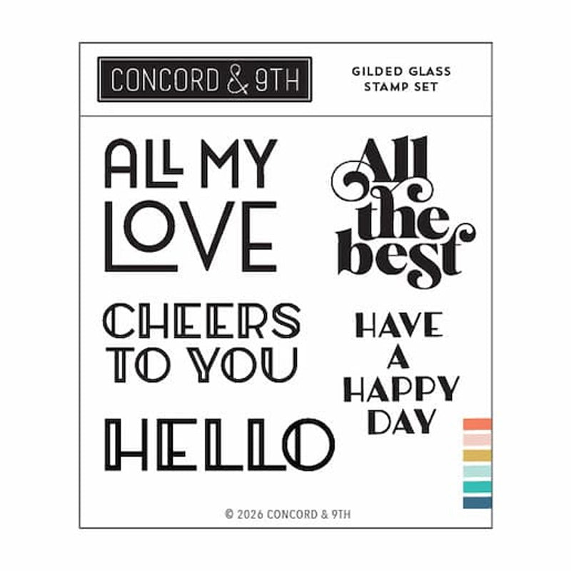 Concord & 9th Clear Stamps Gilded Glass
