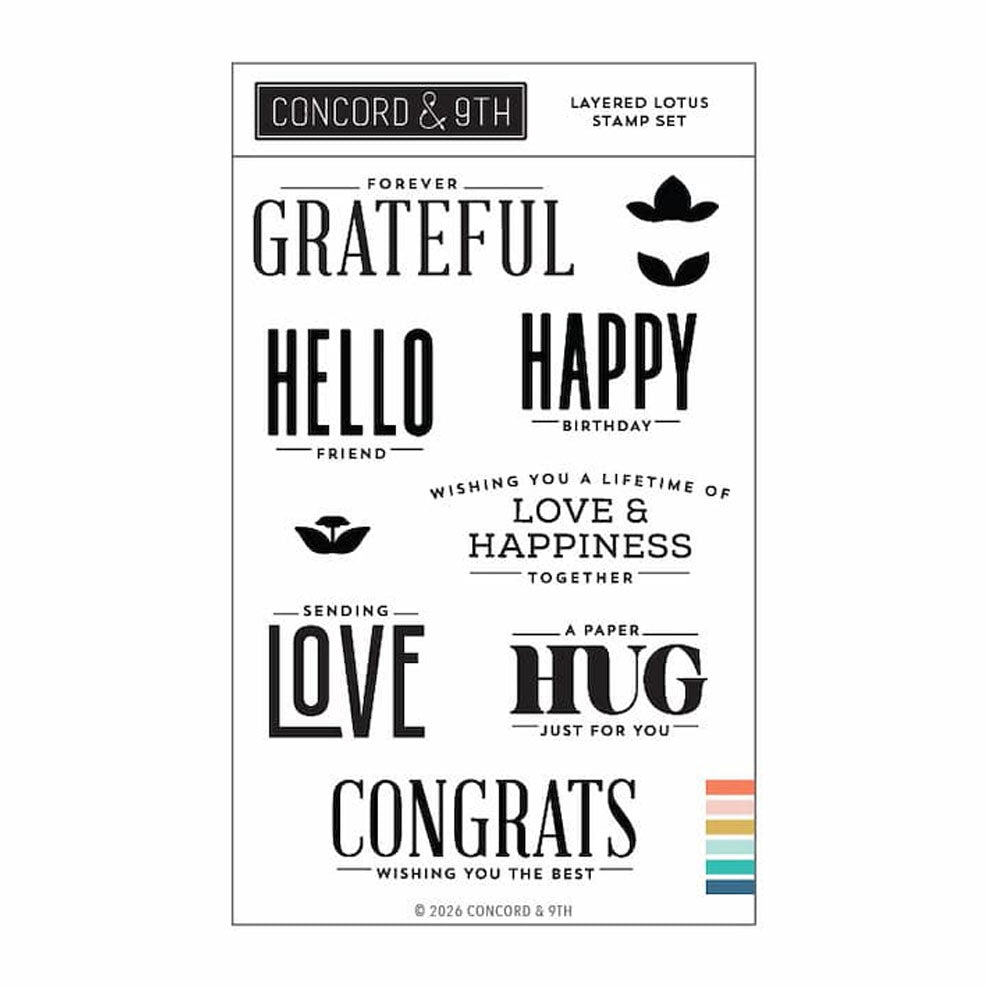 Concord & 9th Clear Stamps Layered Lotus