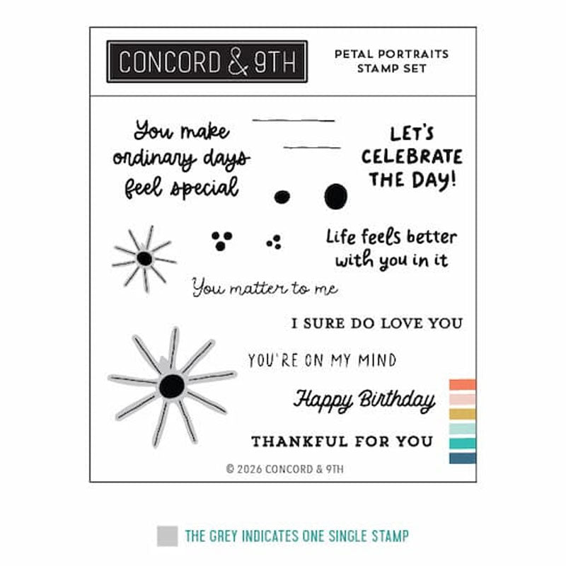 Concord & 9th Clear Stamps Petal Portraits