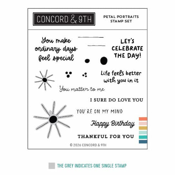 Concord & 9th Clear Stamps Petal Portraits