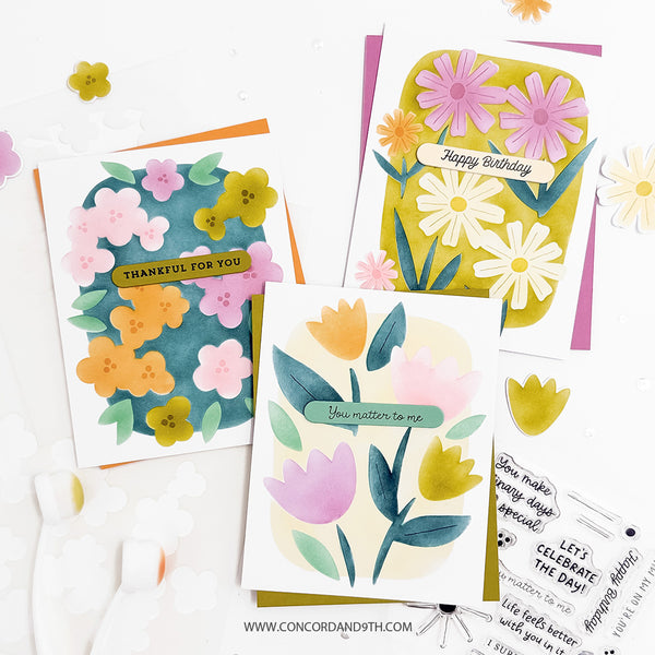 Concord & 9th Clear Stamps Petal Portraits