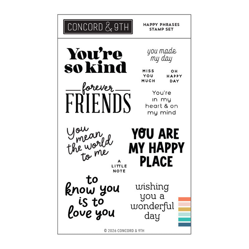 Concord & 9th Clear Stamps Happy Phrases