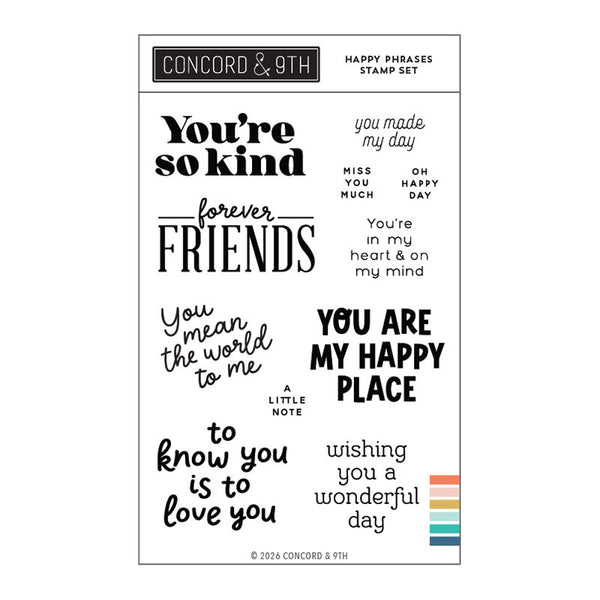 Concord & 9th Clear Stamps Happy Phrases
