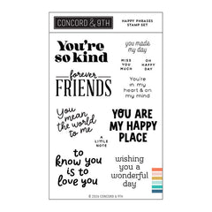 Concord & 9th Clear Stamps Happy Phrases