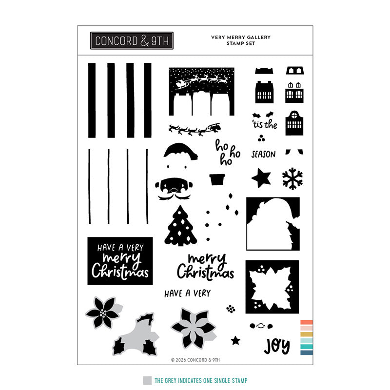 Concord & 9th Clear Stamps Very Merry Gallery