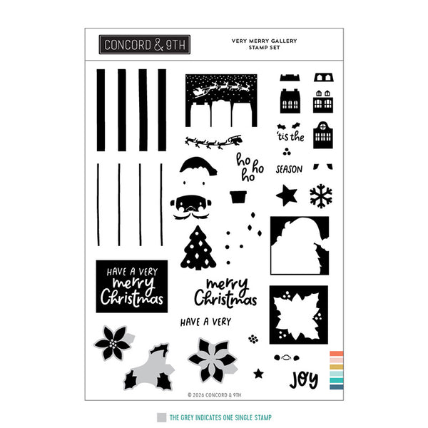 Concord & 9th Clear Stamps Very Merry Gallery