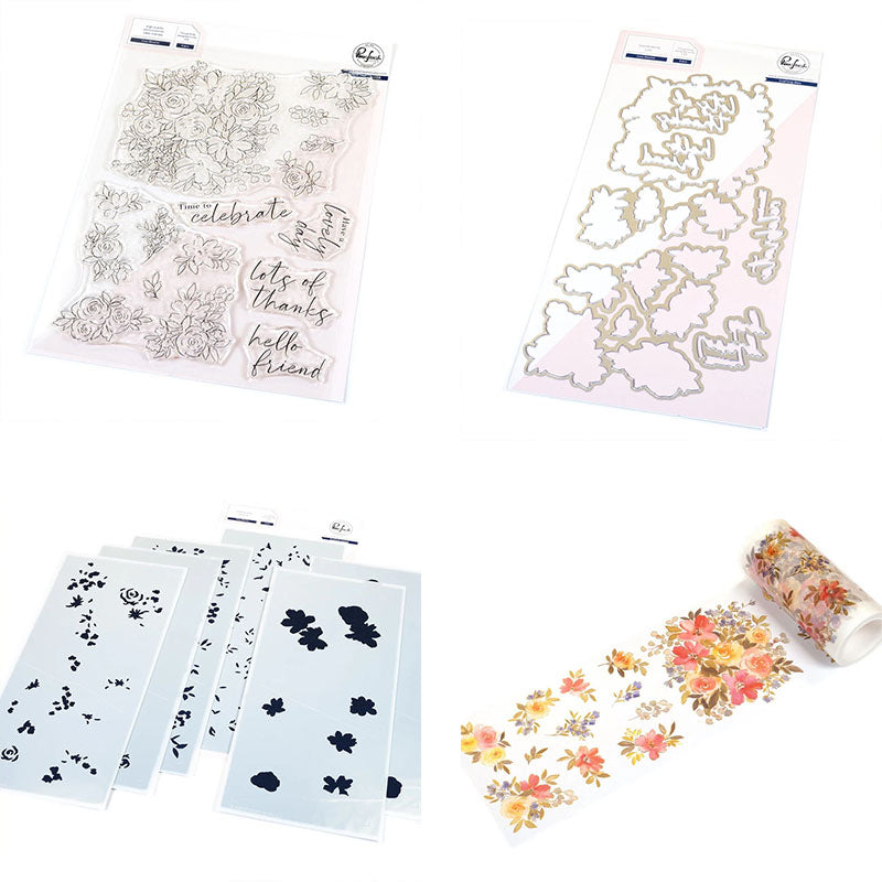 Pinkfresh Studio 4pc Cozy Blooms