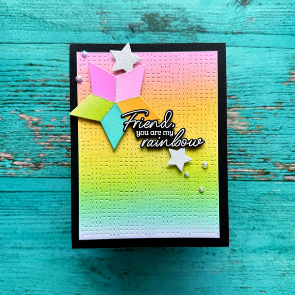 Pinkfresh Studio Stencil Radiating Hearts & Stars