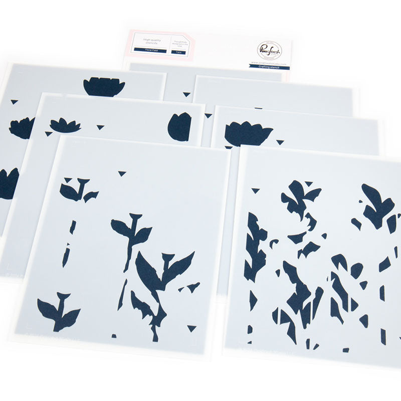 Pinkfresh Studio Stencil Floral Field