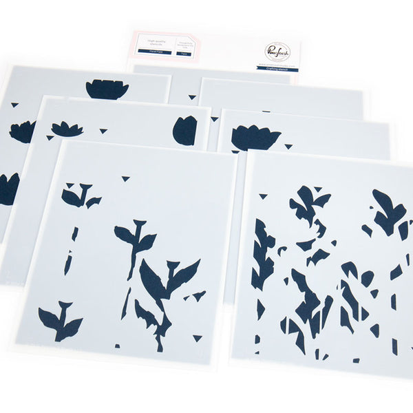 Pinkfresh Studio Stencil Floral Field