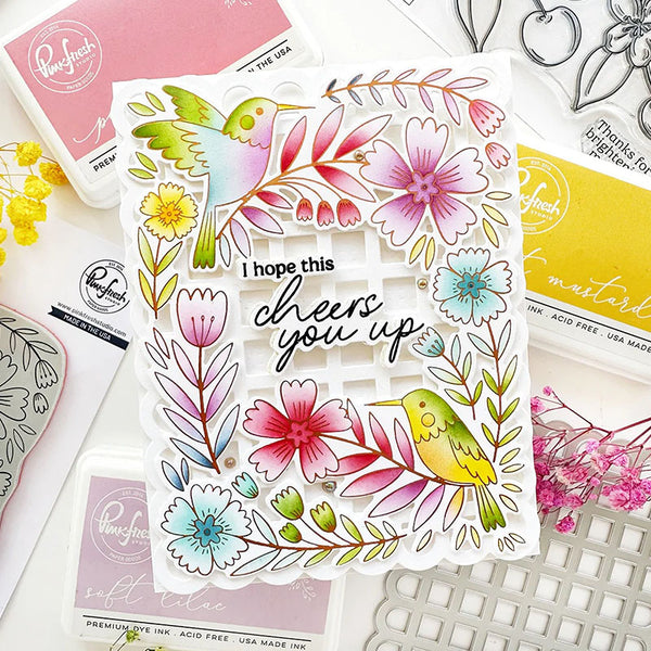 Pinkfresh Studio Press Plates Happy Hummingbirds