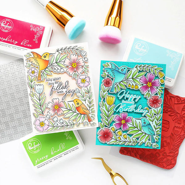 Pinkfresh Studio Press Plates Happy Hummingbirds