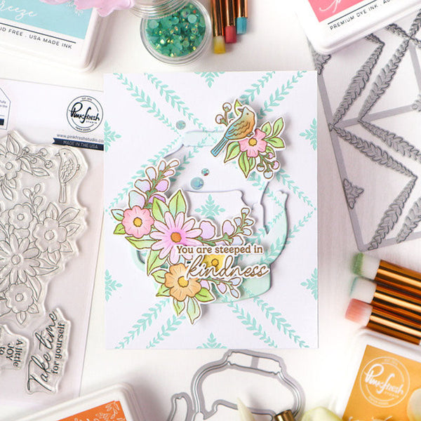 Pinkfresh Studio Dies Leafy Lattice