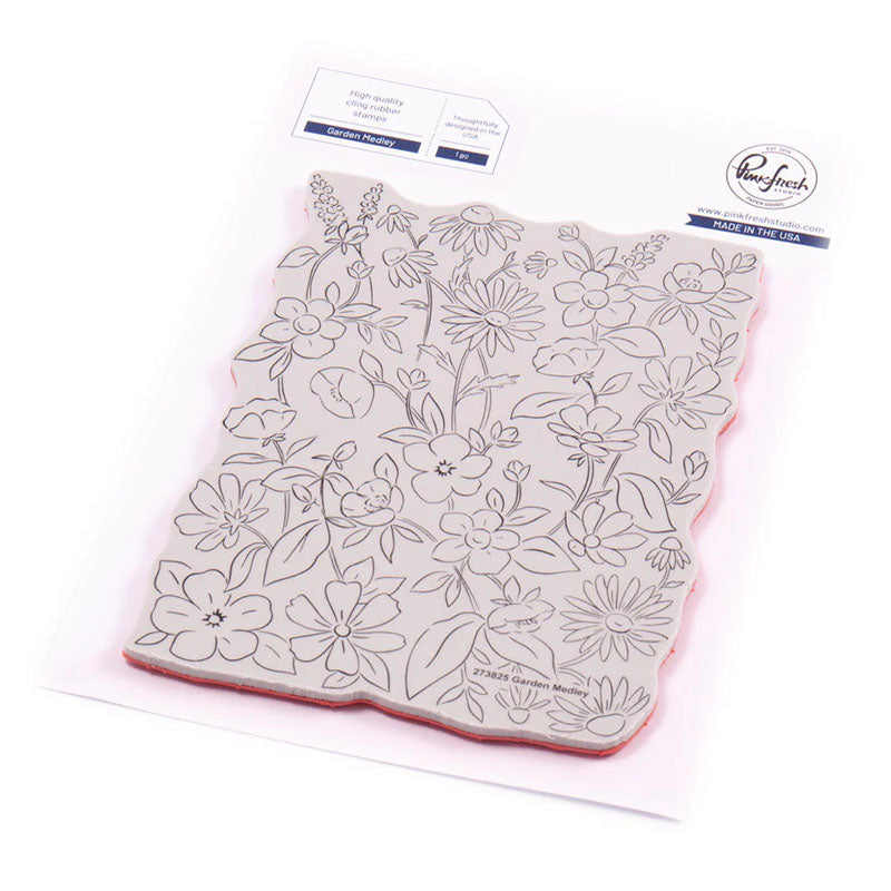 Pinkfresh Studio Cling Stamp Garden Medley