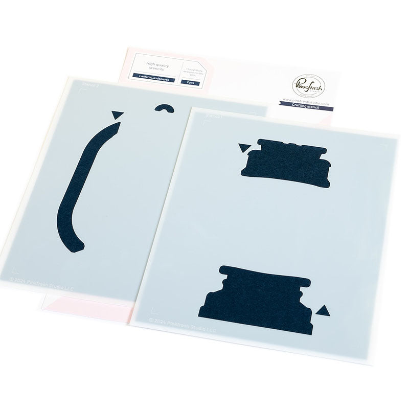 Pinkfresh Studio Stencil Lantern Landscapes