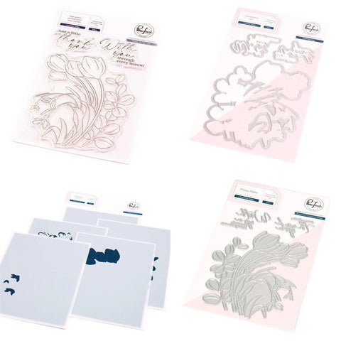 Pinkfresh Studio 4pc Timeless Tulips