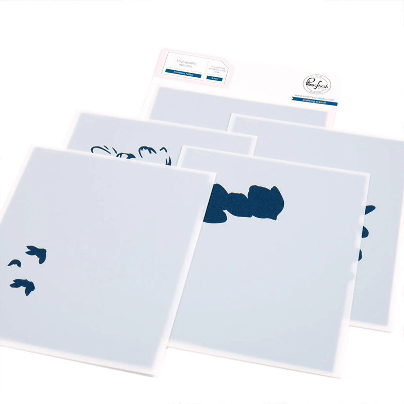 Pinkfresh Studio 5pc Stencil Timeless Tulips