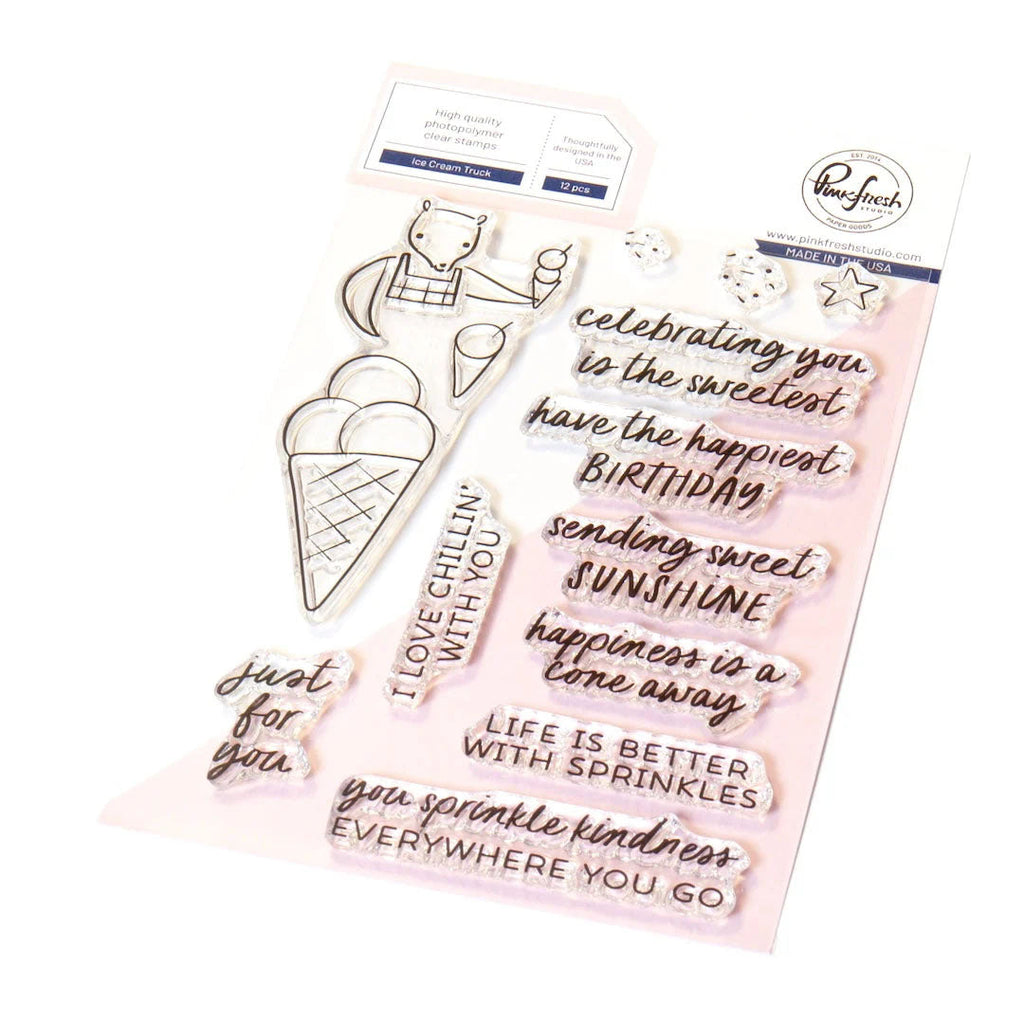 Pinkfresh Studio Clear Stamps Ice Cream Truck