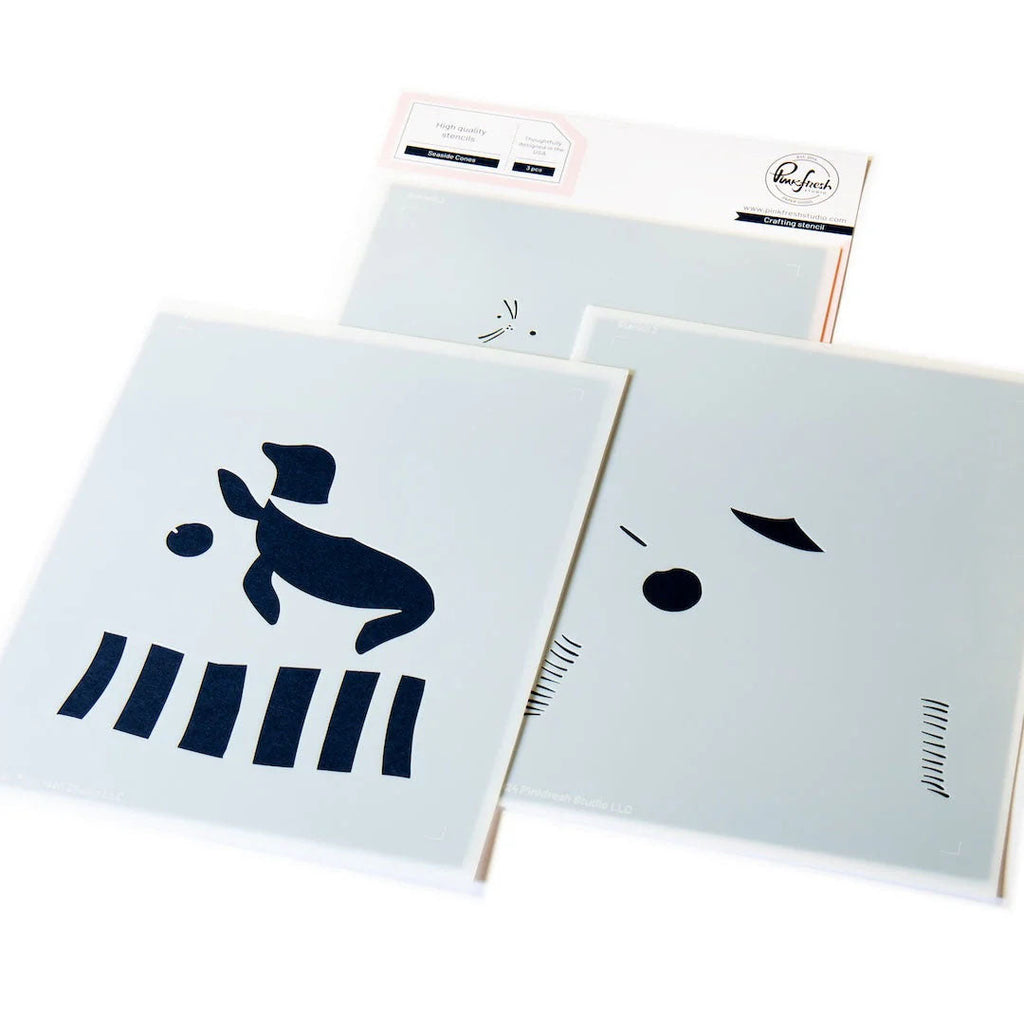 Pinkfresh Studio Stencil Seaside Cones
