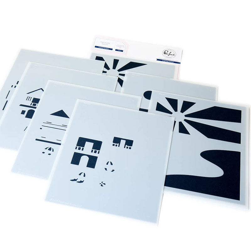 Pinkfresh Studio Stencil Coastal Paradise