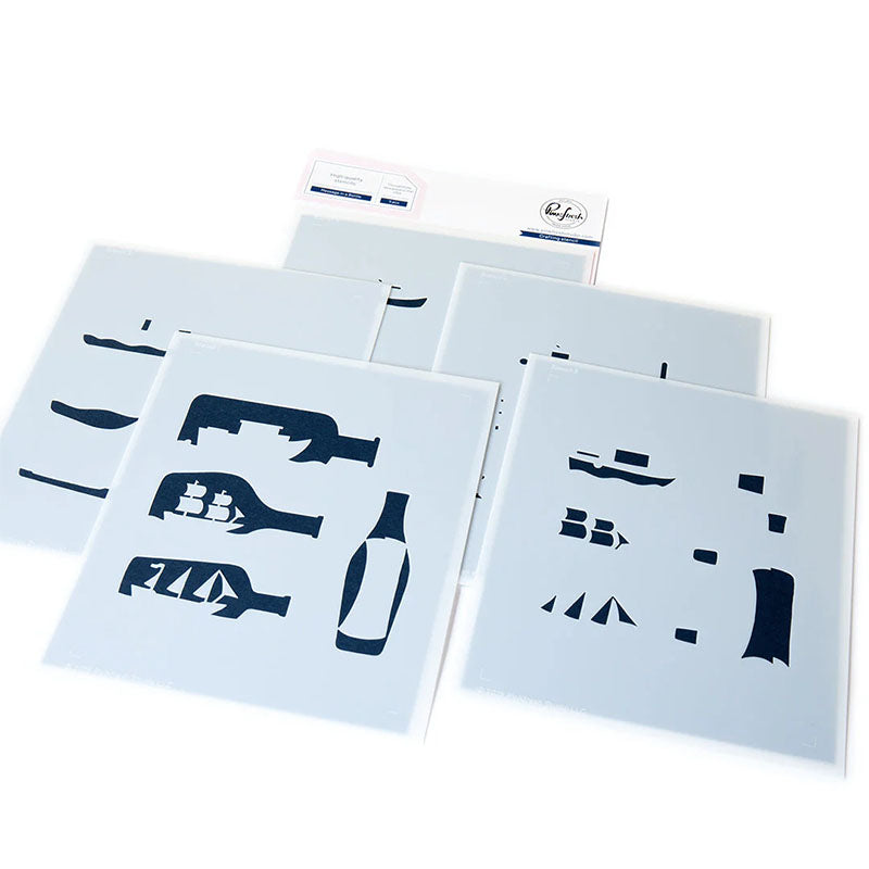 Pinkfresh Studio Stencil Message in a Bottle