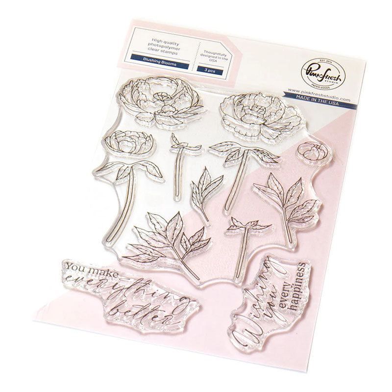 Pinkfresh Studio Clear Stamps Blushing Blooms