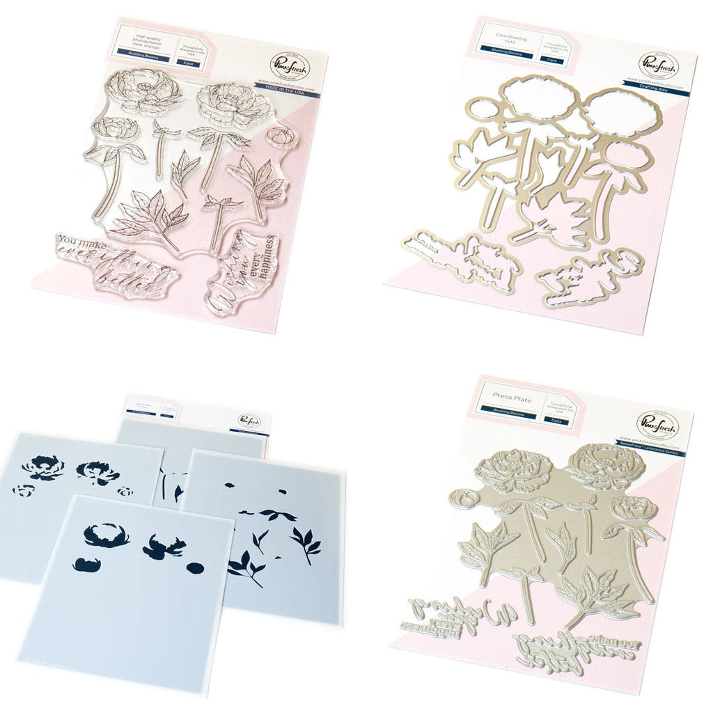 Pinkfresh Studio 4pc Blushing Blooms