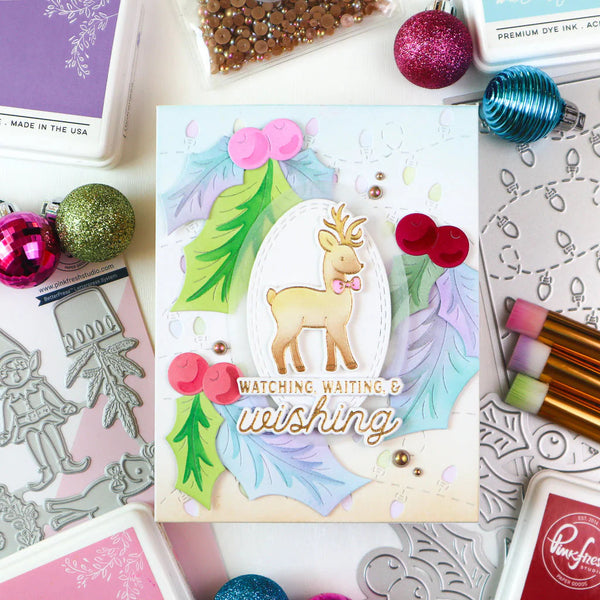 Pinkfresh Studio Stencil Christmas Lights