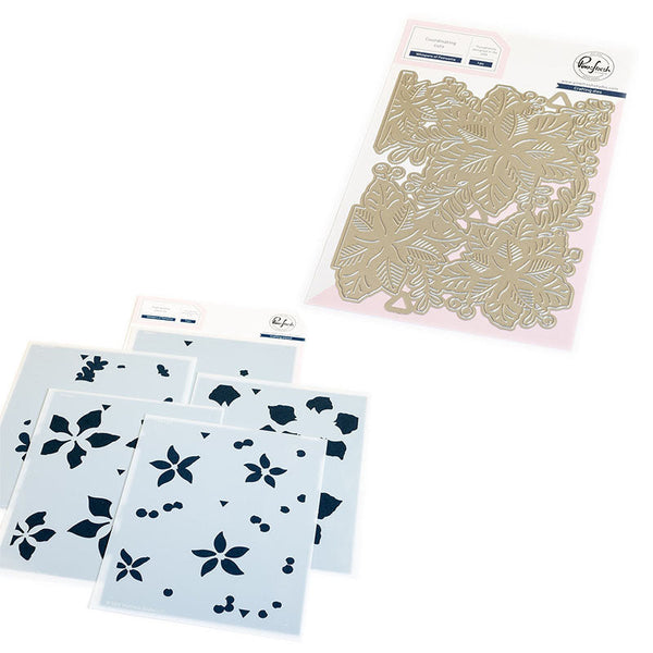 Pinkfresh Studio 2pc Whispers Of Poinsettia