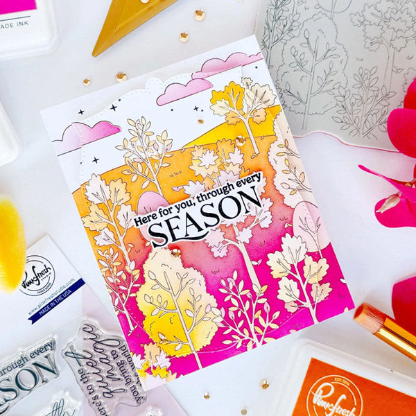 Pinkfresh Studio Stencil Dreamer's Forest