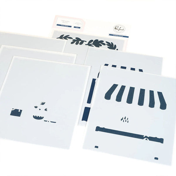 Pinkfresh Studio Stencil Flower Market