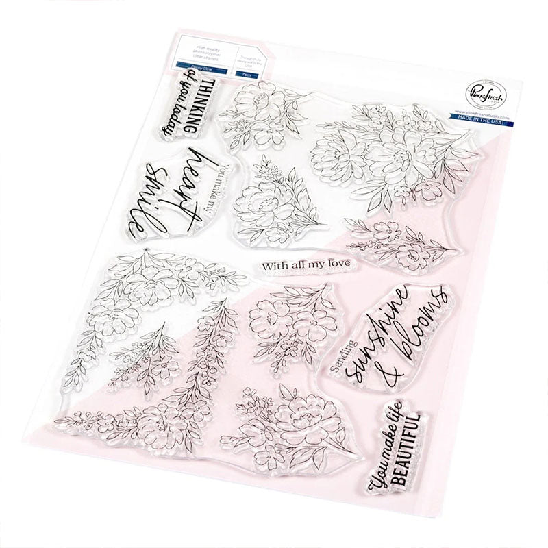 Pinkfresh Studio Clear Stamps Peony Glow