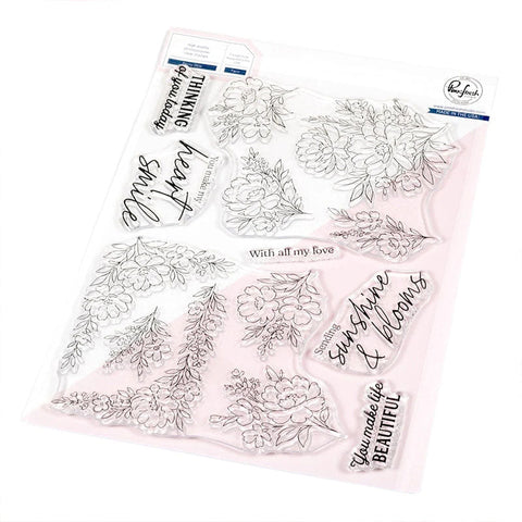 Pinkfresh Studio Clear Stamps Peony Glow