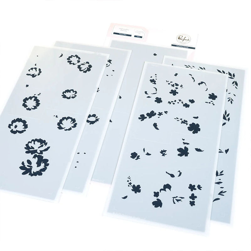 Pinkfresh Studio Stencil Peony Glow