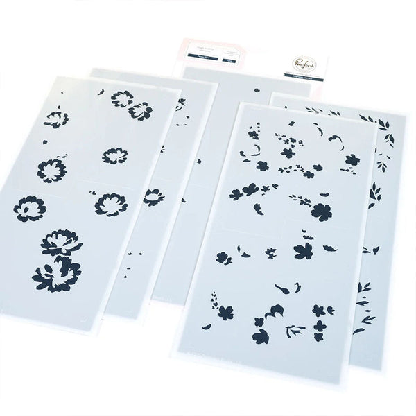 Pinkfresh Studio Stencil Peony Glow