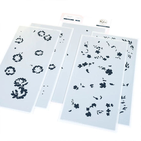 Pinkfresh Studio Stencil Peony Glow