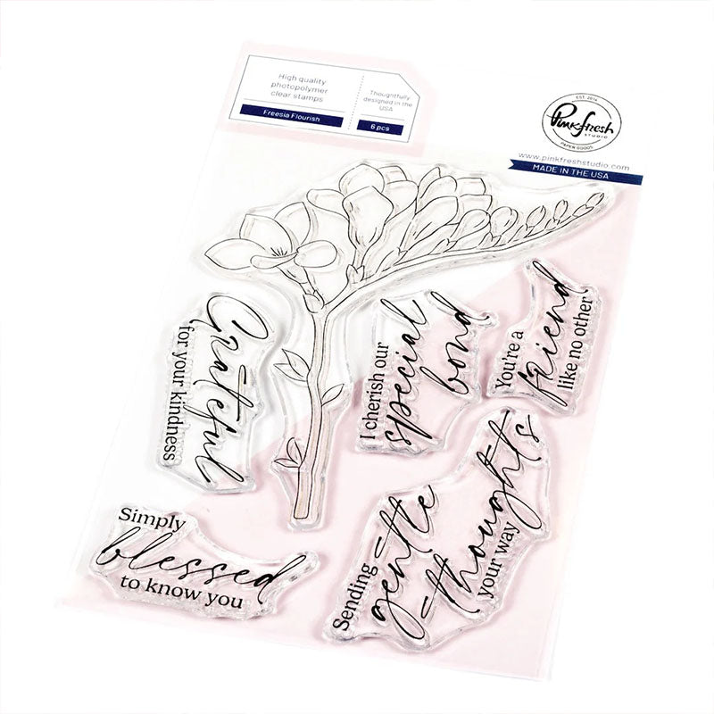 Pinkfresh Studio Clear Stamps Freesia Flourish