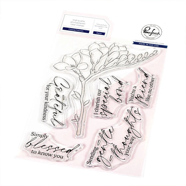 Pinkfresh Studio Clear Stamps Freesia Flourish