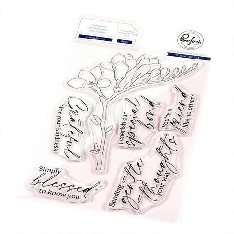 Pinkfresh Studio Clear Stamps Freesia Flourish