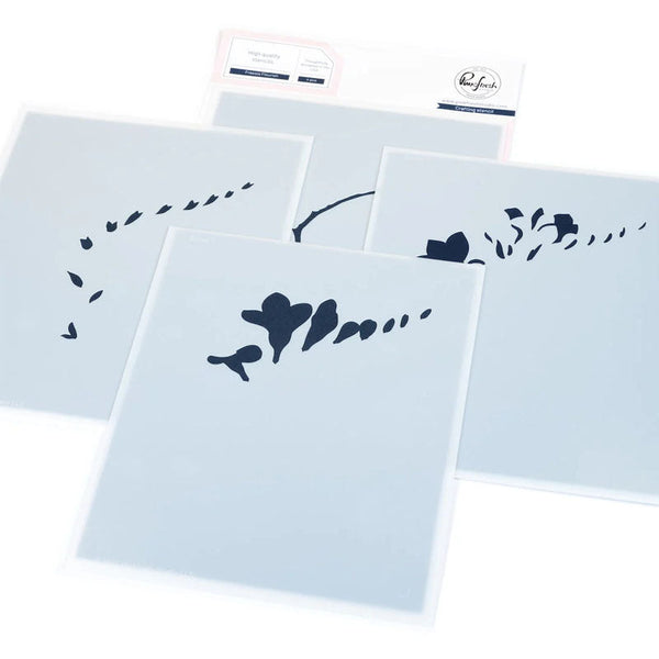 Pinkfresh Studio Stencil Freesia Flourish
