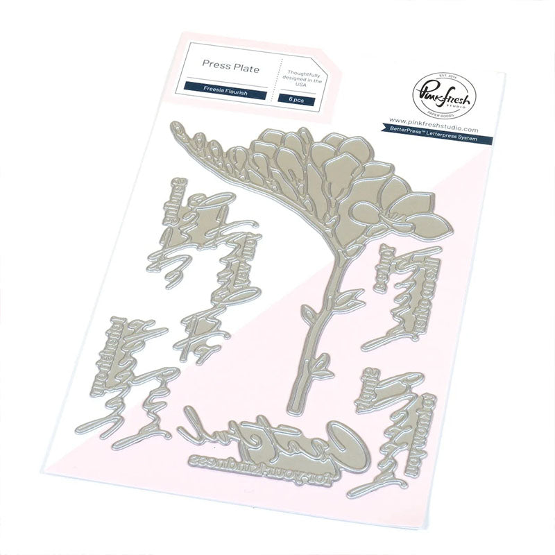 Pinkfresh Studio Press Plates Freesia Flourish