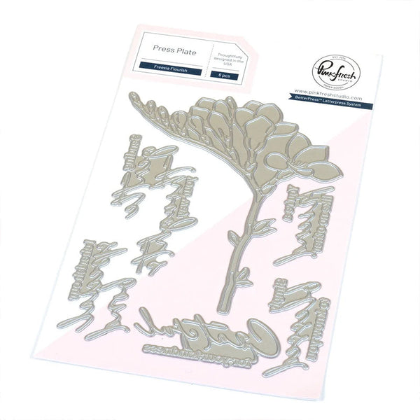 Pinkfresh Studio Press Plates Freesia Flourish